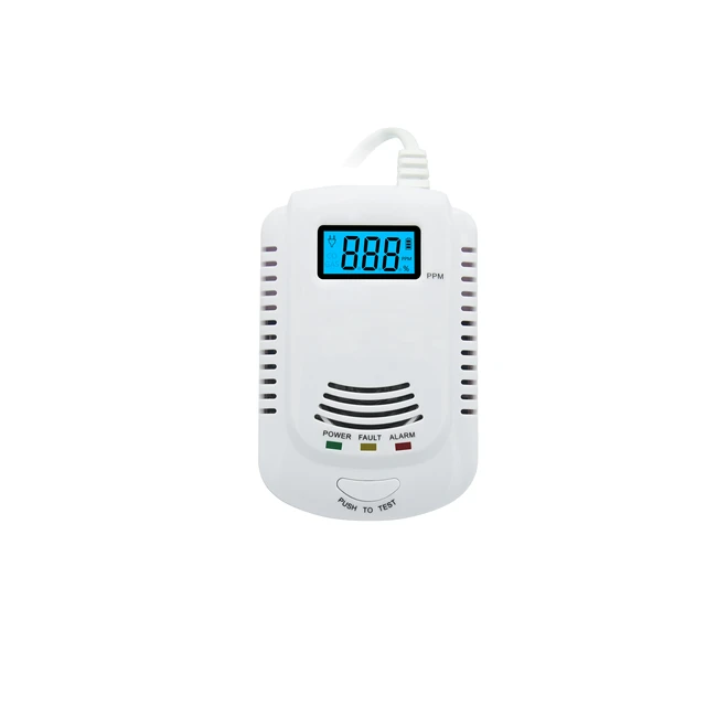 Combustible Gas & CO Detector With Backup Li-ion Battery 18650