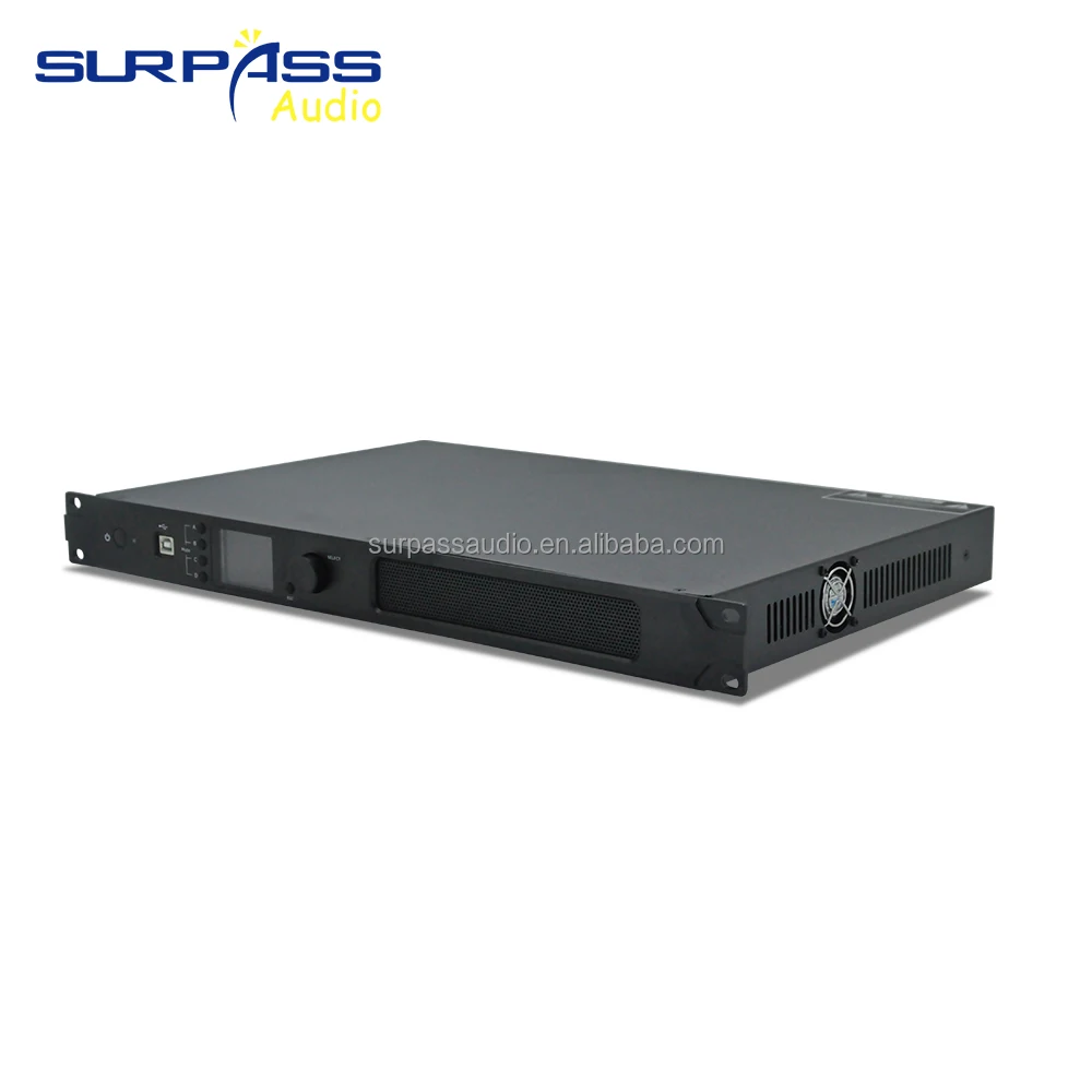 SURPASS 1U Digital DSP Amplifier 4CH 300W  Audio Processor Power Amplifier for Intelligent Public Address System