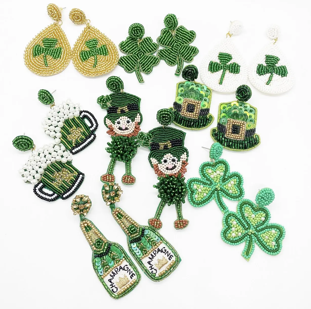make earrings for st paddys day