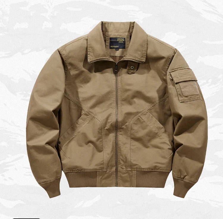 Casaco de lona algodão casual ao ar livre do vintage jaqueta de trabalho de  carga de lona masculino Plus Size Twill Zip up homens jaqueta bombardeiro 