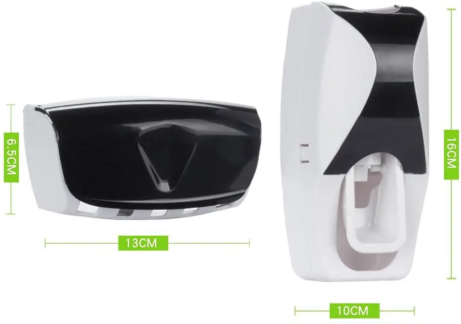 Wall Mounted Automatic Toothpaste Dispenser Set with Super Sticky Pad Simple Toothpaste Squeezer for Family Washroom Bathroom