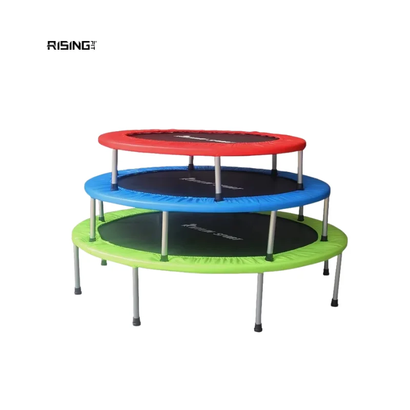 Rising Fitness Different Sizes Sports Trampoline Without Handrail Fitness Mini Round Trampoline