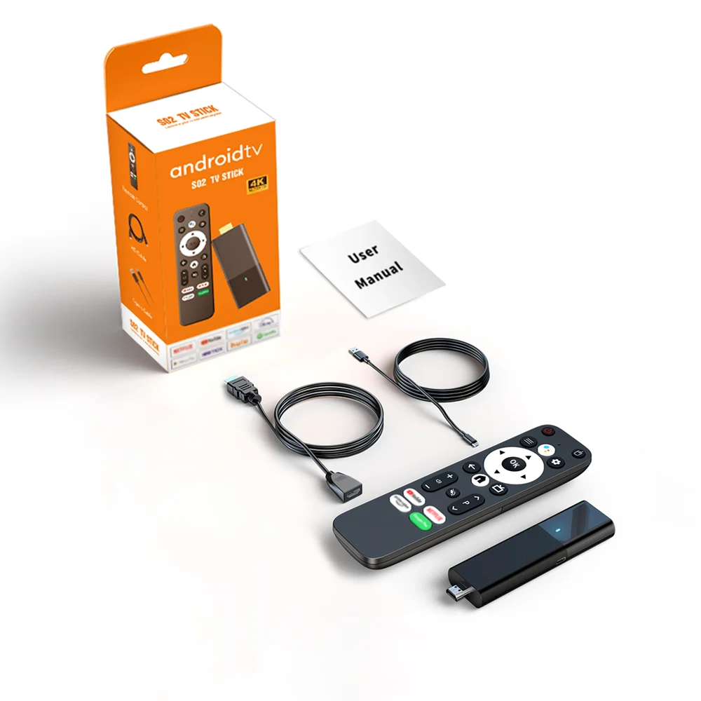 S02 4K Streaming TV Stick - Dual WiFi, Android 10 Media Player