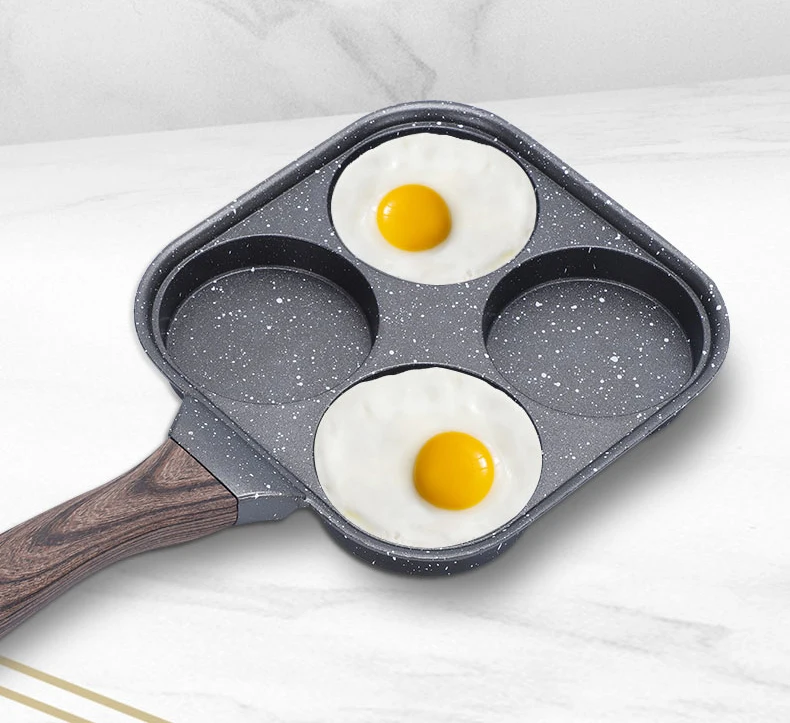 High Quality Cookware Non-stick Flat Multi Compartment Griddle Breakfast  Egg Frying Pan 4 Hole Square - Buy High Quality Cookware Non-stick Flat  Multi Compartment Griddle Breakfast Egg Frying Pan 4 Hole Square