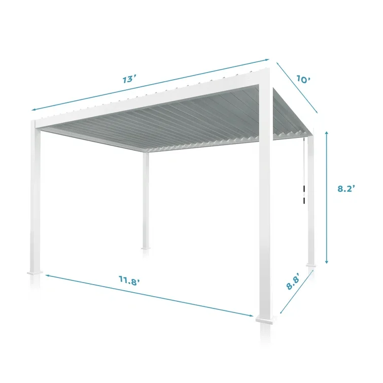 Hangzhou minglei aluminium louvered pergola aluminium pergola screen mosquito electric pergola