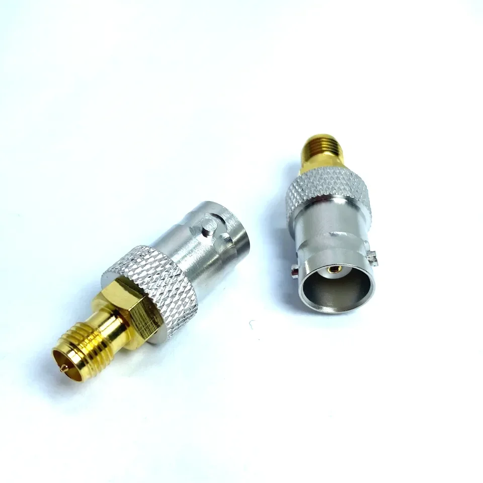 Factory supply Reverse polarity sma female jack to  bnc female jack copper brass straight rf coax adapter details