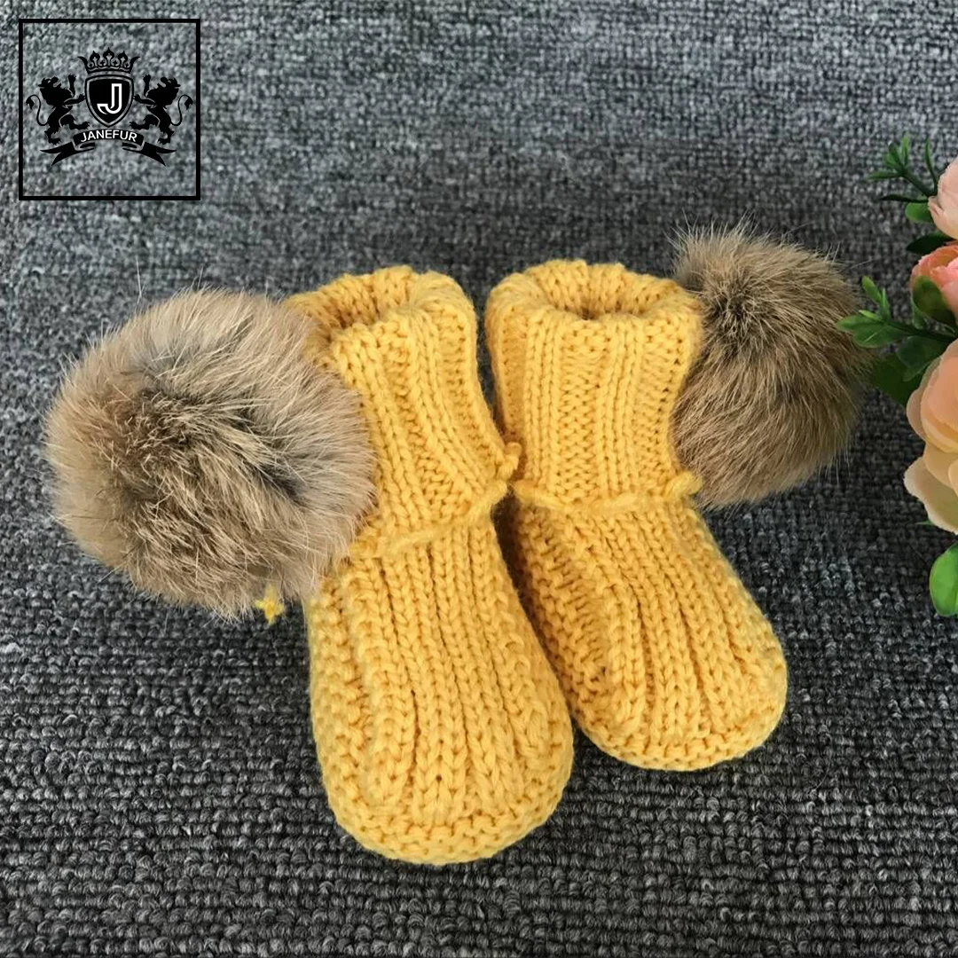 Пушистые Носки для малышей 0-3-6-12 месяцев, детские ботинки, оптовая продажа, детская обувь с меховым помпоном