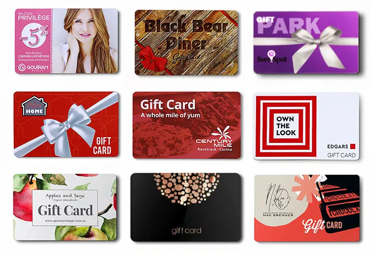 Custom Plastic Gift Cards With Logos And Barcodes Or Qr Codes Or ...