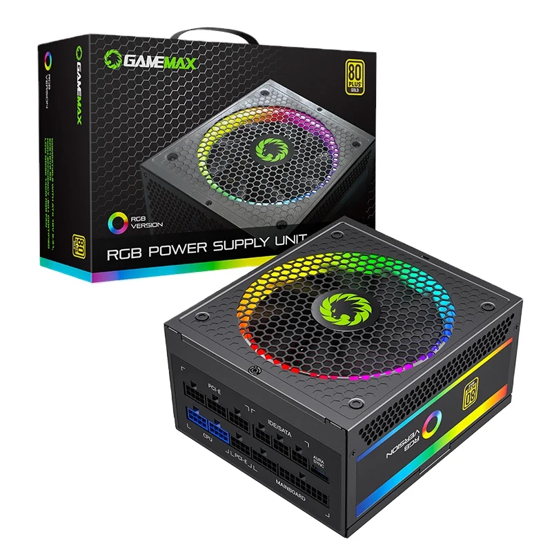 Gamemax-rgb 850w Pro Power Supply: 80+ Gold Fully Modular, Ideal for RTX  GPU Cards & Intel Gen12 CPUs 