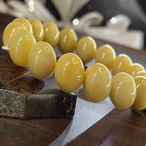 Natural Huanglongyu Handstring Fine Beaded Jade Bracelets for Gift Occasions