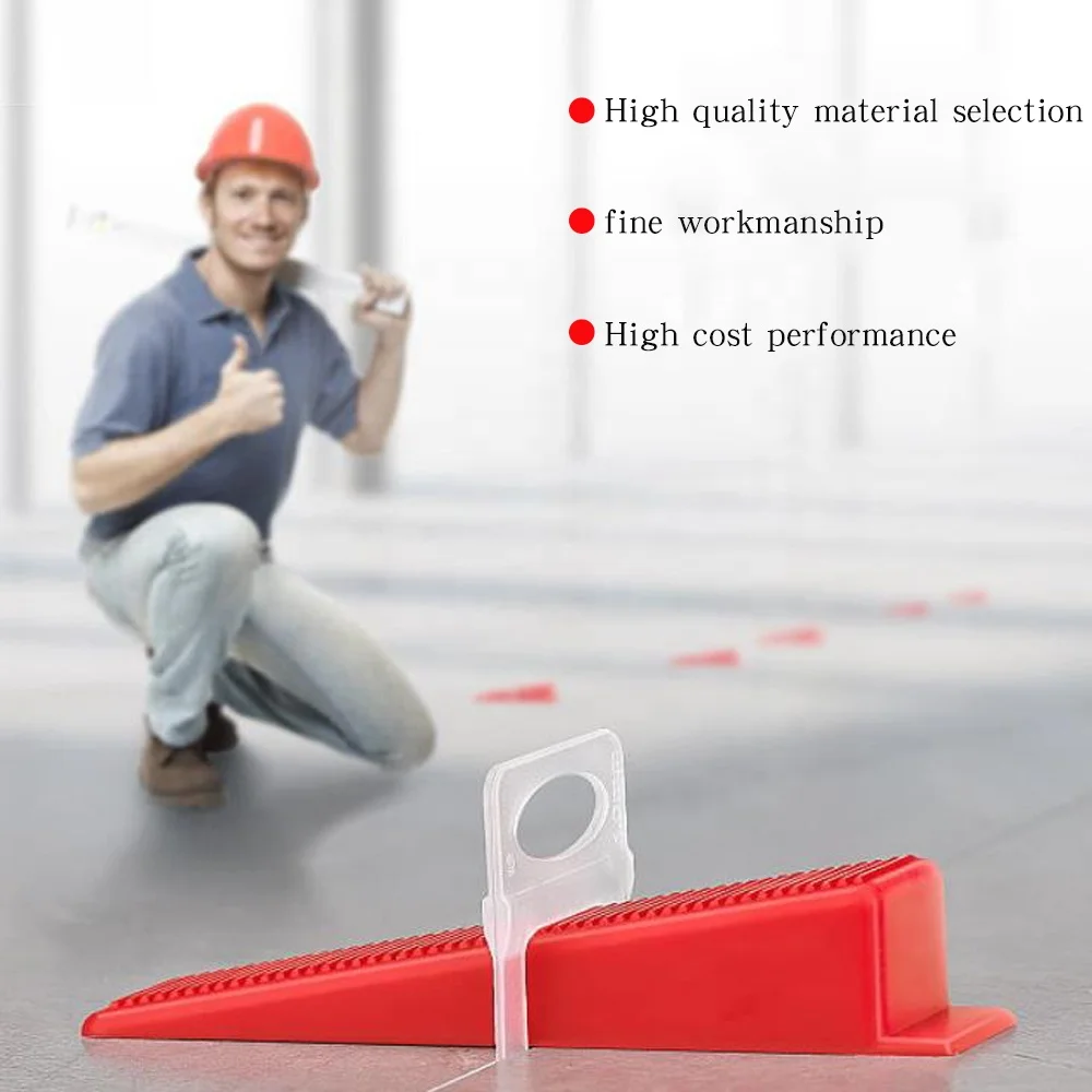 Factory White 100Pcs Stone Tile Leveling System Clips Ceramic Spacers 1mm 1.5mm 2mm 2.5mm 3mm 4mm 5mm