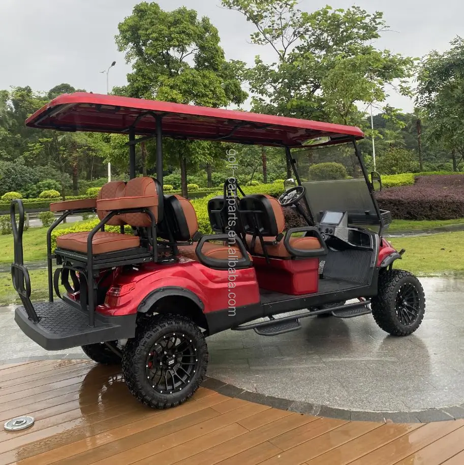Top 6 Seat Electric Golf Cart 6 Seater Lifted Golf Cart 4 Wheel Disc