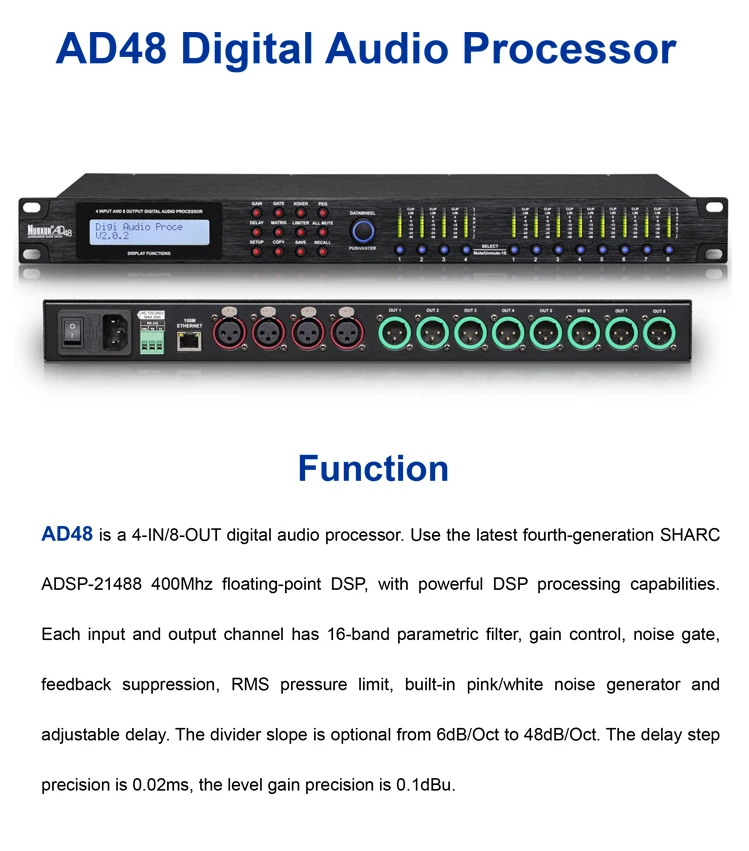Nuoxun 260 Speaker Management System With Control Software DSP Speaker Processor