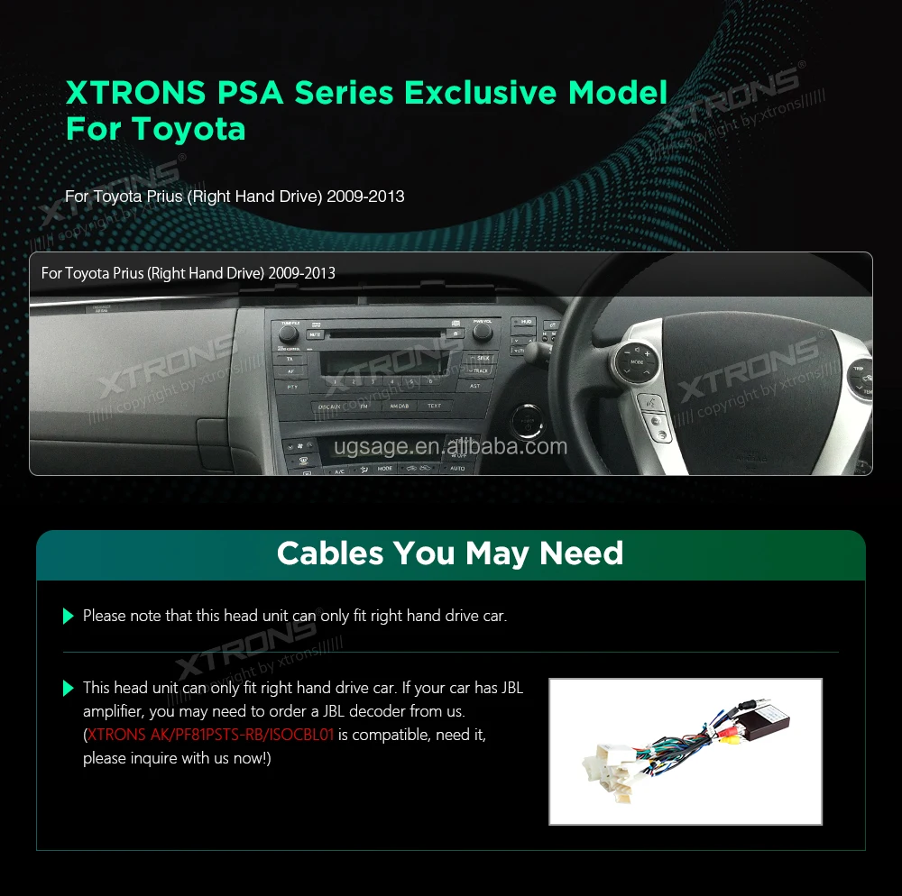 Xtrons 8 Inch Android 12 Double Din Car Radio For Toyota Prius With ...