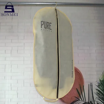 Luxury High Quality Eco-friendly Creamy Non Woven Customized Suit Bags