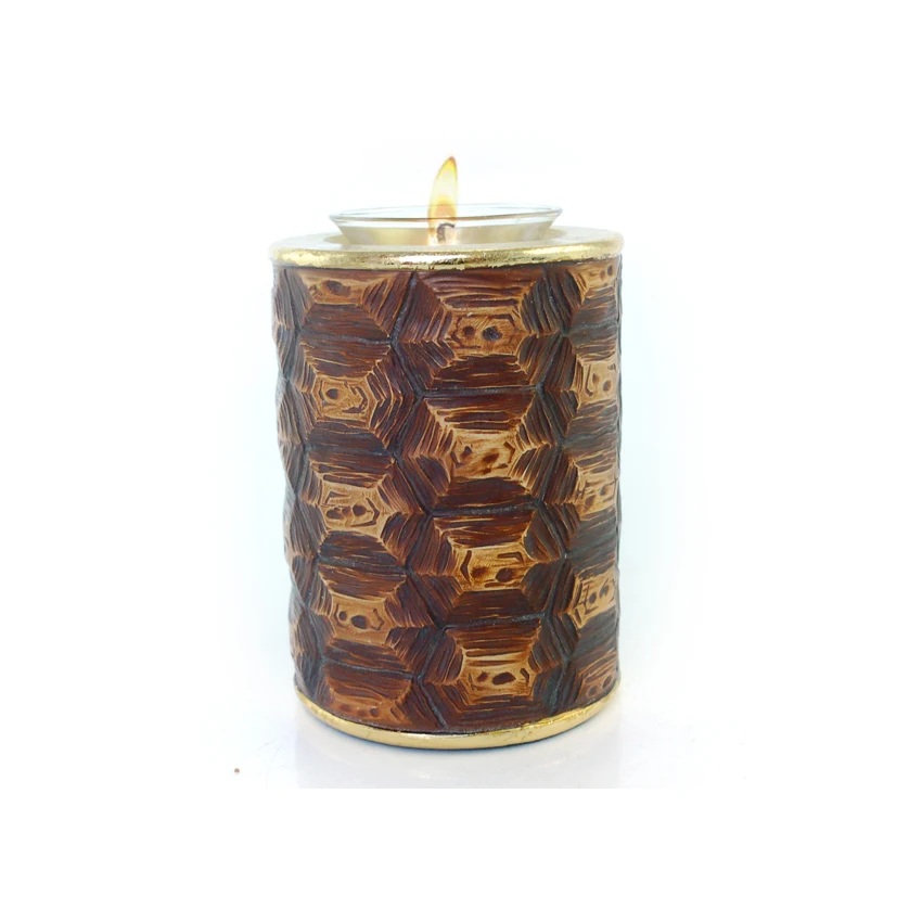 Wholesale resin candle holder turtle shell look living room  decoration