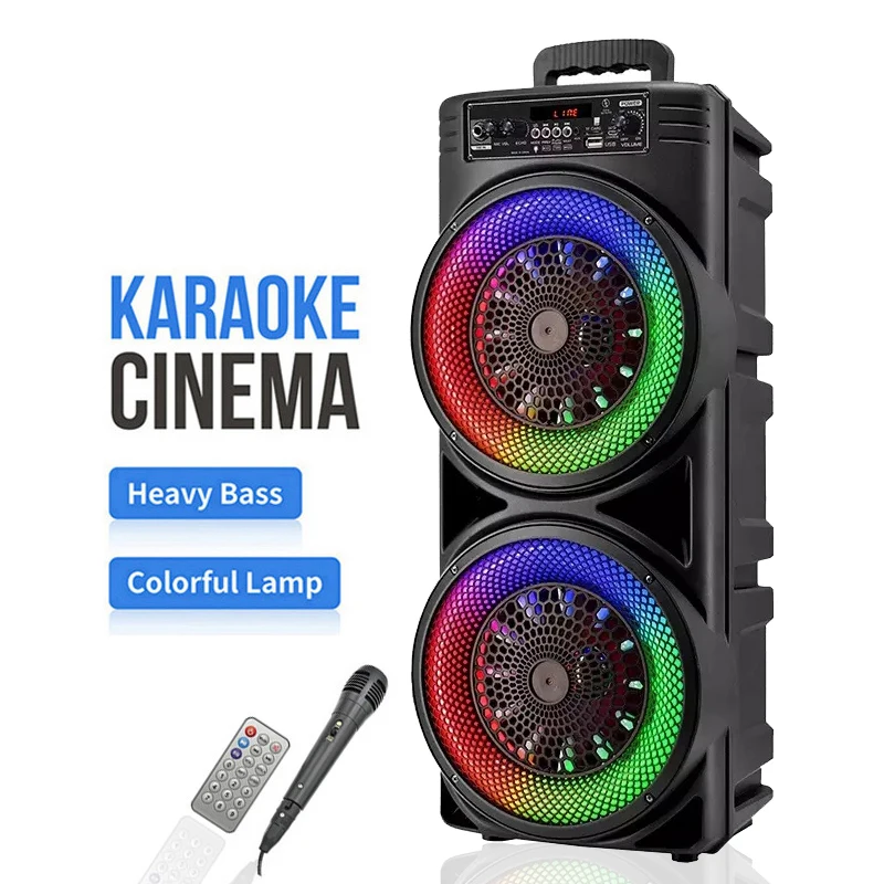 TTD-2807 デュアル8インチウーファー スピーカー ポータブルDJバス