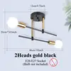 E26/E27 oro nero con 2 lampadine