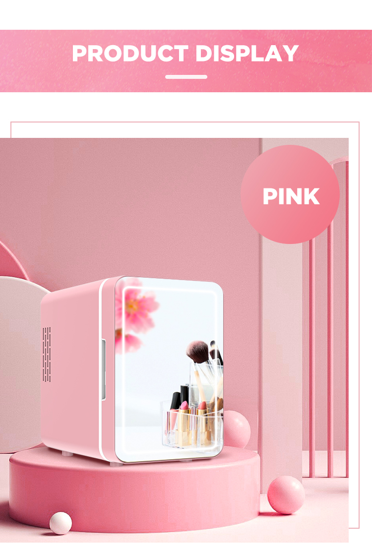 New Arrival 4l Mini Fridge Refrigerator Glass Beauty Fridge Cosmetics