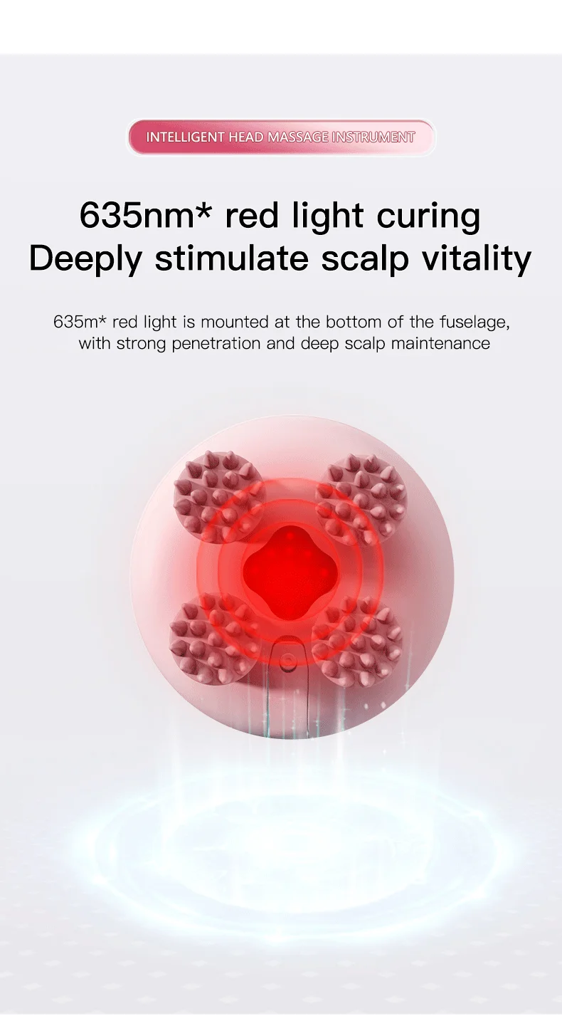 Handheld Electric Cordless Waterproof Head Scratcher Hair Scalp