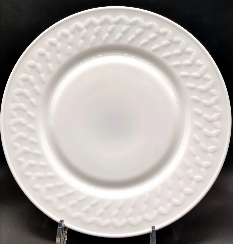 new arrival white round opal glass dinnerware plate charger