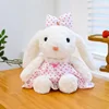 Princess rabbit-butterfly knot white skirt pink polka dot