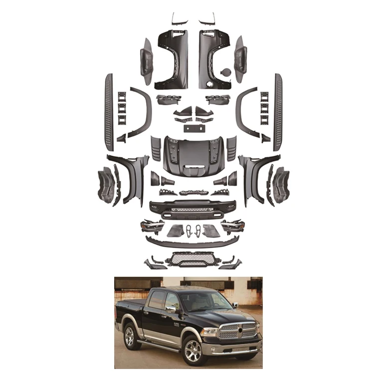 New Design Bodykit Front Rear Bumper Diffuser Hood Headlight Fender RAM ...