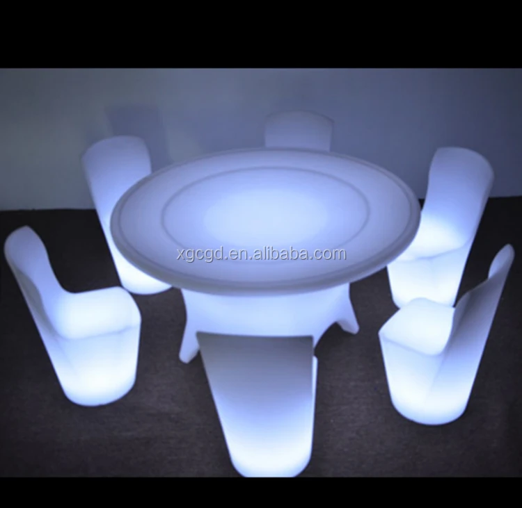 Барная мебель круглый стол для ресторана светодиодные столы