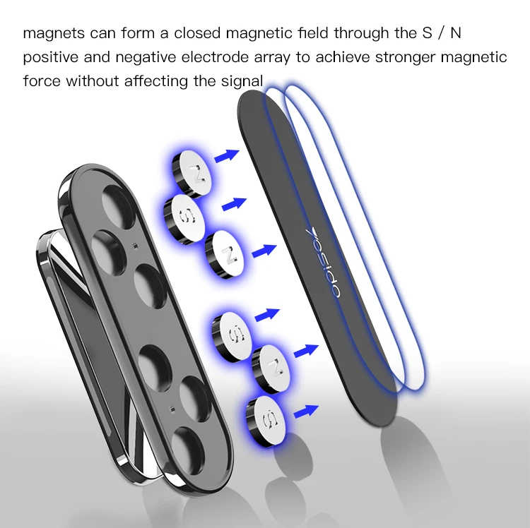 C82 Washable Glue 360 Rotating Magnetic Car Bracket Mount Mobile Phone Holder for Car Home Office in Stock