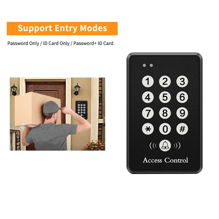 Rfid Keypad with Door Bell Access Control System for Comercial Building Softw Rfid Nfc Reader for Door Access Control