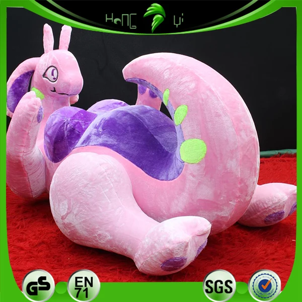 Hongyi Inflatable 2m Furry Goodra Toys Custom Pink Plush Furry Dragon ...