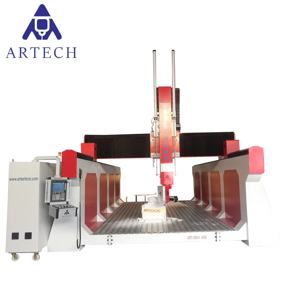 ARTECH 3050 5 Axis Atc Cnc Router Milling Machine with air Cooling Spindle