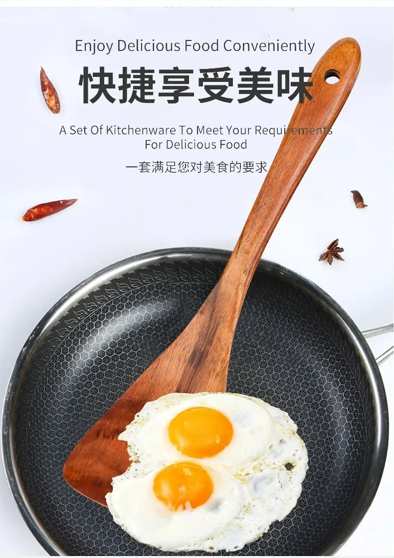 Kitchen Accessories Cooking Tools Wooden Kitchen Cooking Utensils Kitchen Utensils set factory