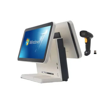 New Pos 15.6 Inch Full Hd Capacitive Touch Screen Pos System Machine Of Wide Resolution With 11.6 Inch Shinning 2nd Display