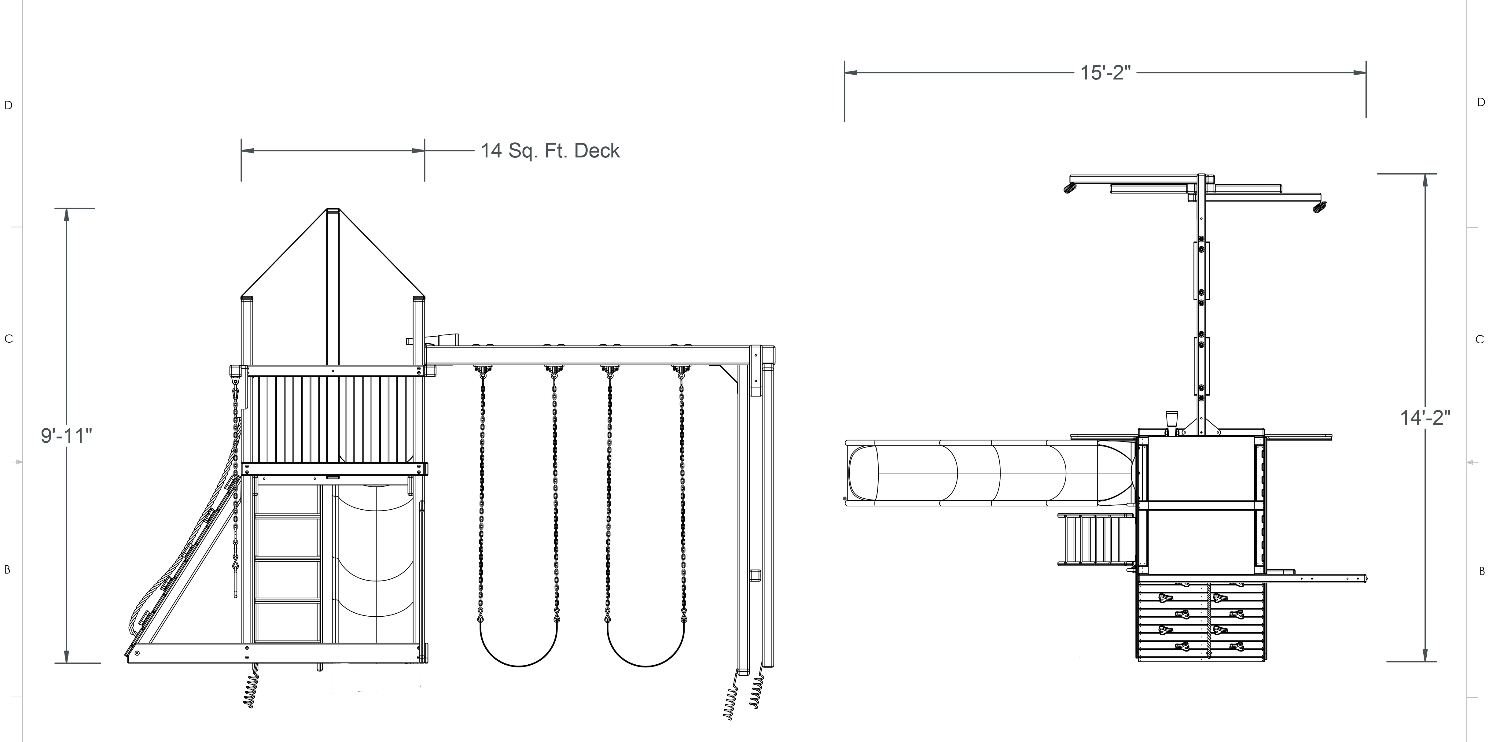 Outdoor Wooden Swing Slide Set Kids Playground Equipment Toy Swings