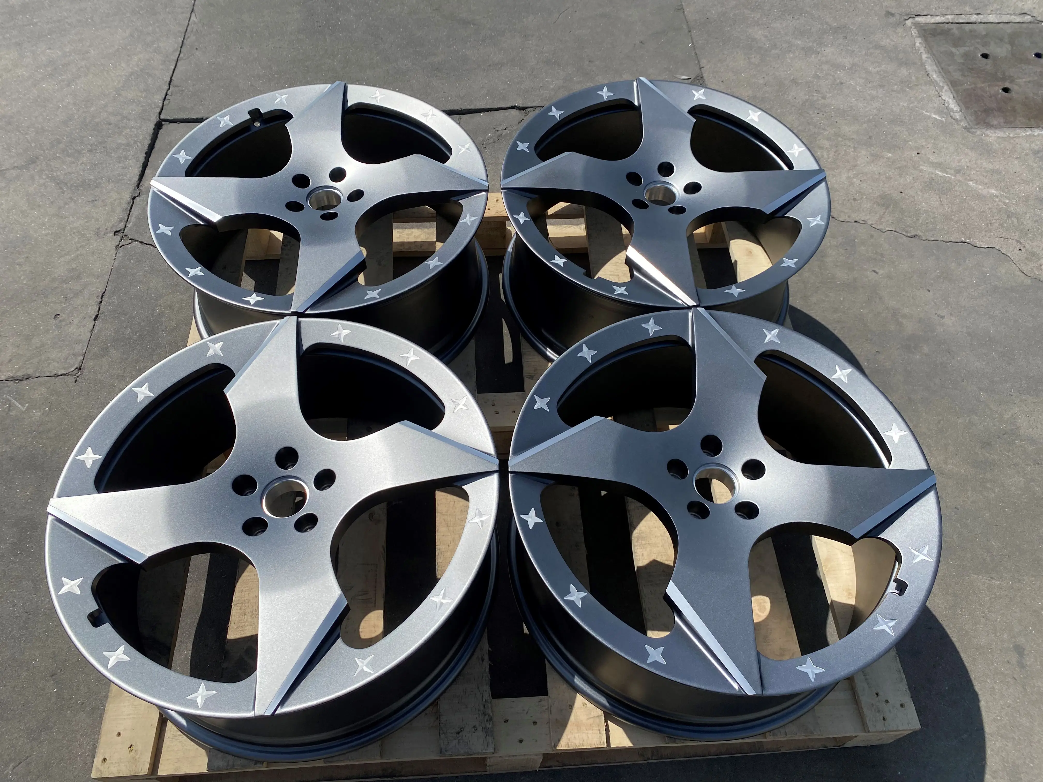 GVICHN monoblock four spokes aluminum alloy forged wheels 16 17 18 19 20 21 22 23 24 inch 5x112 5x114.3 5x120 multi color rim