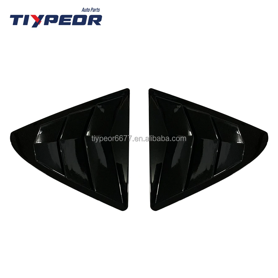 product tiypeor gloss black side add on window louver shutter cover trim for lexus is 2013   2020-3