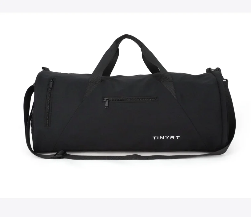 Mabibigat na Travel Bag para sa Lalaki at Babae na May Personalisadong Logo, Magaan na Sports Bag, Direktang Pagbebenta mula sa Pabrika, Itim