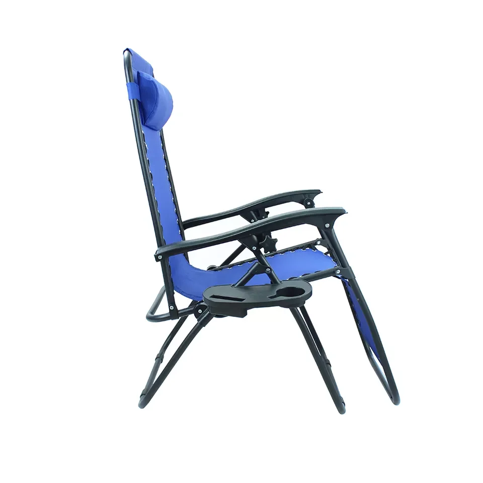 Outdoor Sun Lounger Padded Office Zero Gravity Folding Reclining Lounge