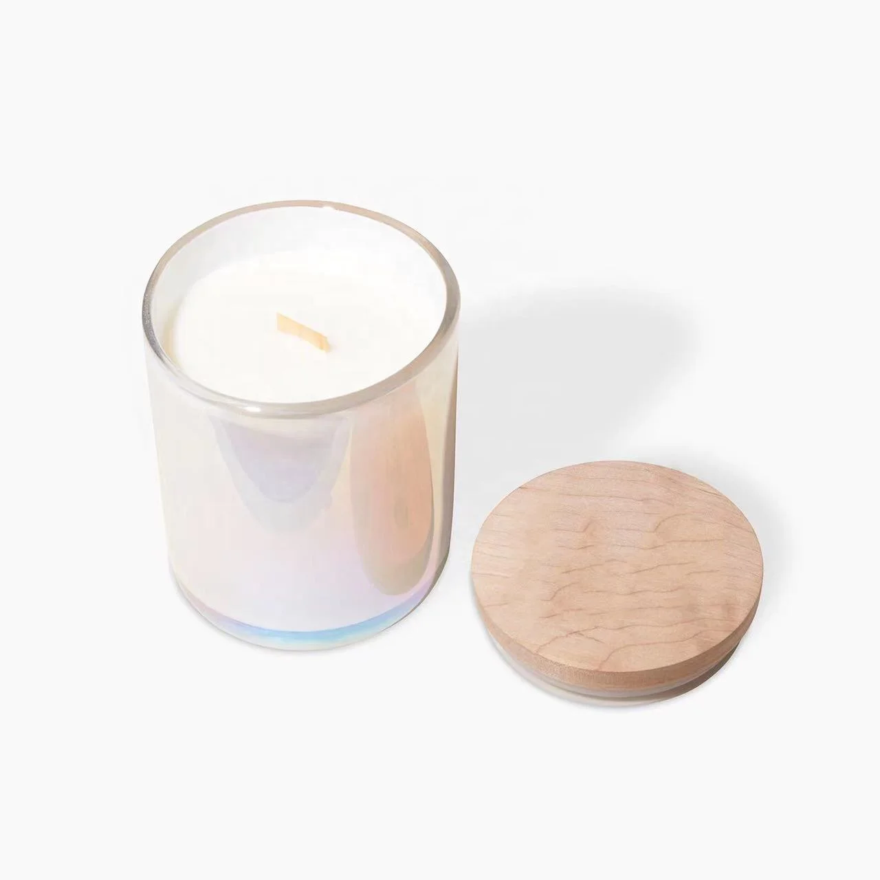 Индивидуальный логотип, самая низкая цена, уникальные переливающиеся банки для свечей 100 мл 200 мл 320 мл 440 мл с крышками и коробками для домашнего декора