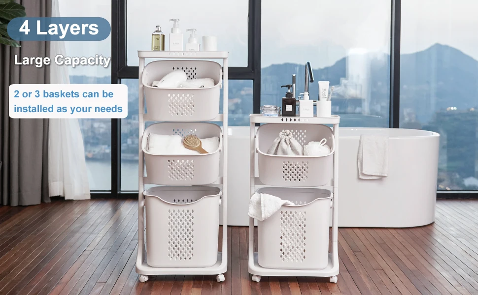 Modern Luxury Dirty Clothes Storage 3 Tier Folding Laundry Basket Trolley Buy Folding Laundry