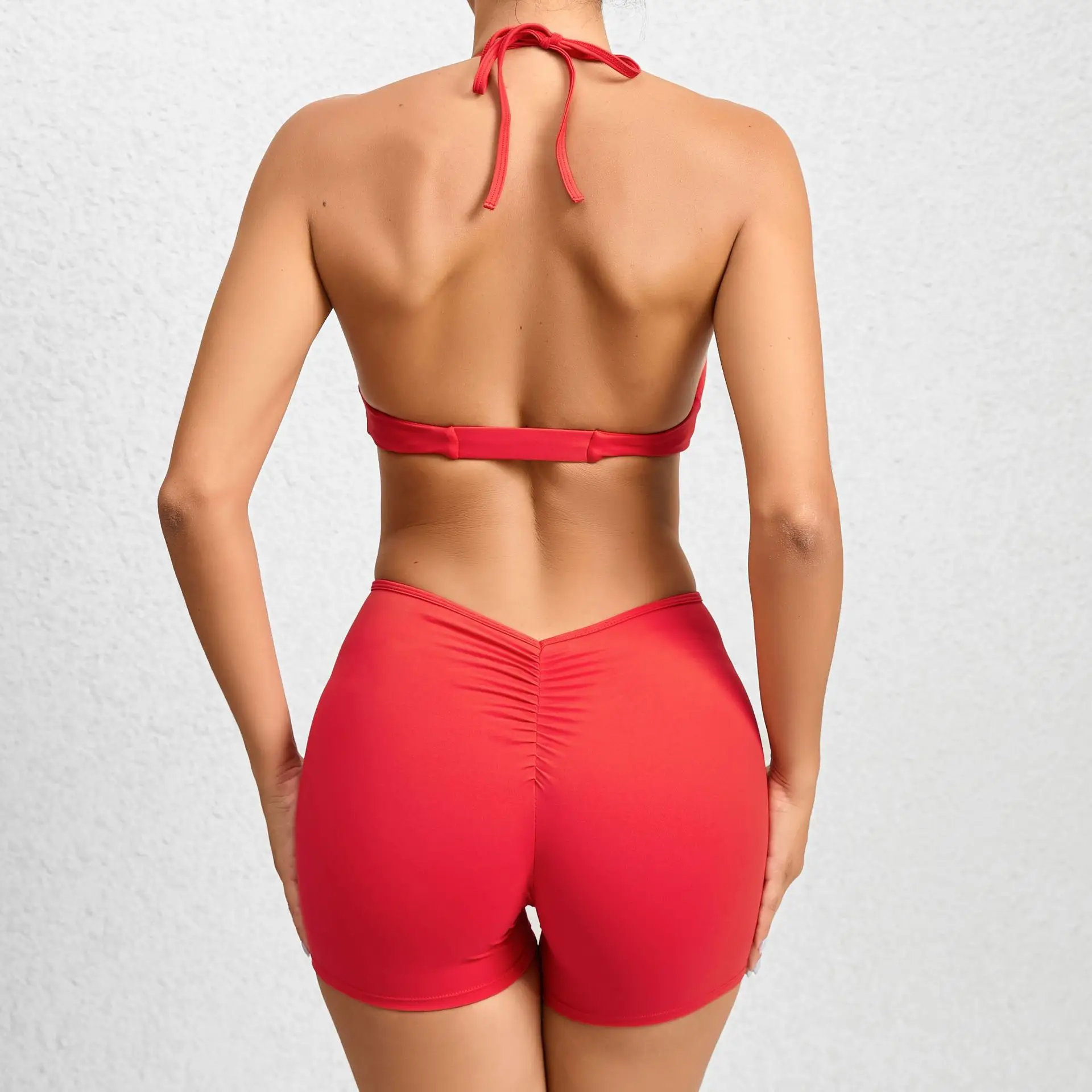 European and American sexy Yoga Jumpsuit Workout Short Rompers Sleeveless Stretch Lightweight Fitness One Piece Jumpsuit details