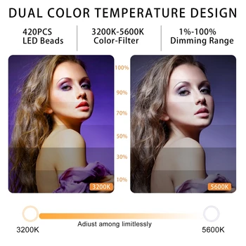 High Quality 6 Arms Star Lamp LED Photographic Video Ring Light detail image