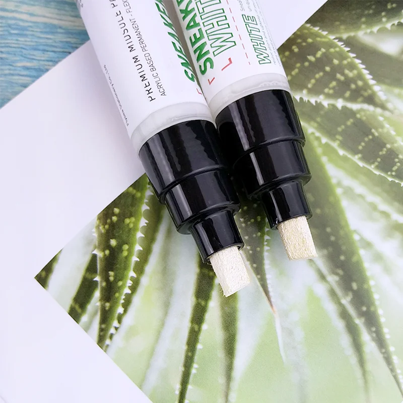 Leren Verf Witte Tussenzool Schoenen Zool Verf Marker Sneaker