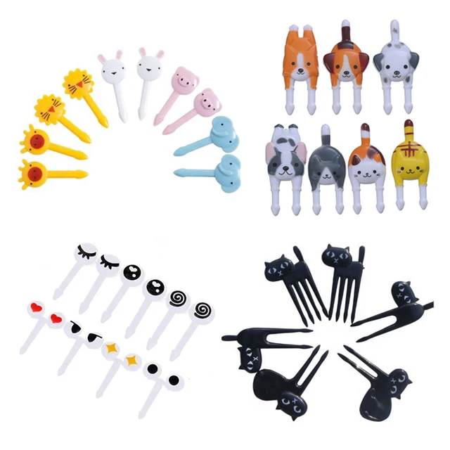 Лидер продаж забавная коробка Bento палочки для еды зубочистки динозавр наборы вилок фруктов