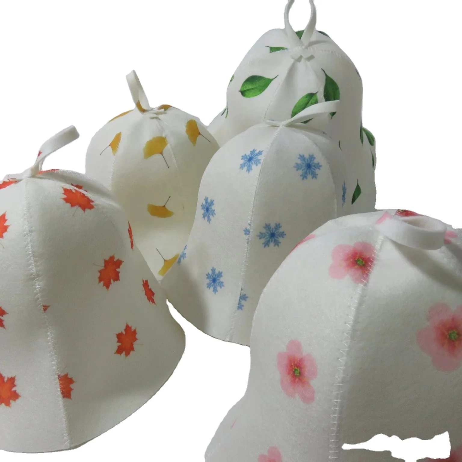 2024 новая фетровая шапочка для сауны с принтом теплоизоляционная Абсорбирующая душа может быть настроена в России финландских странах