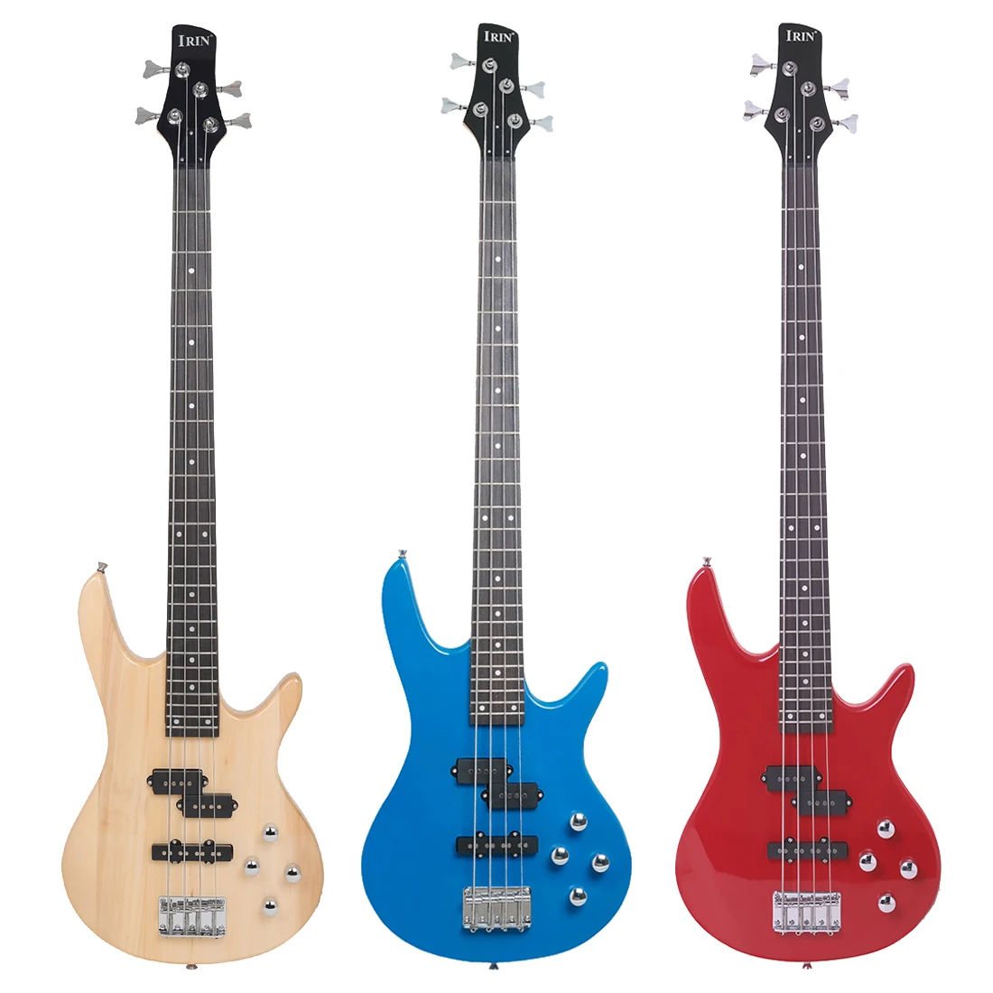 IRIN 4 Strings Electric Bass Guitar 24 Frets Maple Body Bass