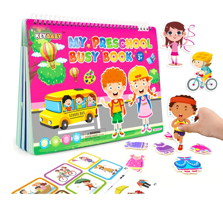 KeyBaby Touch And Feel Board Book Kids Sensory Educational Busy Activity Learning toys Baby Quiet Books For Kids Printing