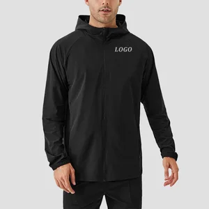 High Quality Sports Outfit Man Windproof Jacket Workout Gym Fitness Zipper Running Breathable Sportswear for Man