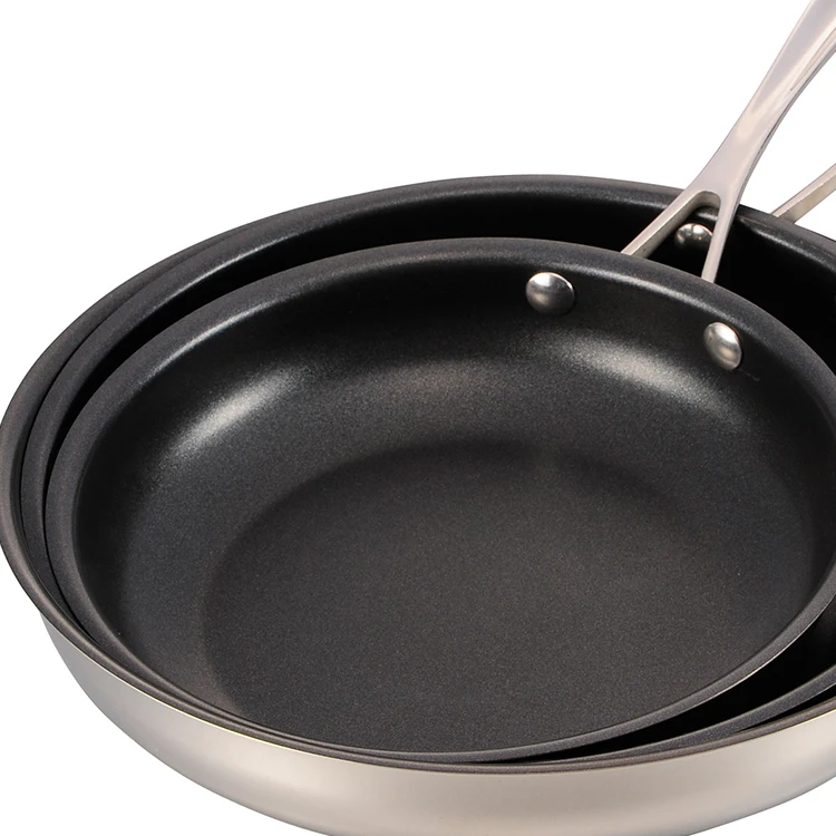 Industrial Cookware Cooking Casseroles Black Nonstick Cast Iron Frying Pan details